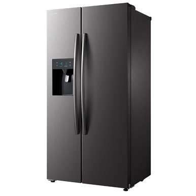 490L, Side By Side Refrigerator, 3-In-1 Auto Ice Maker, Dual Inverter, Alloy Cooling Back
