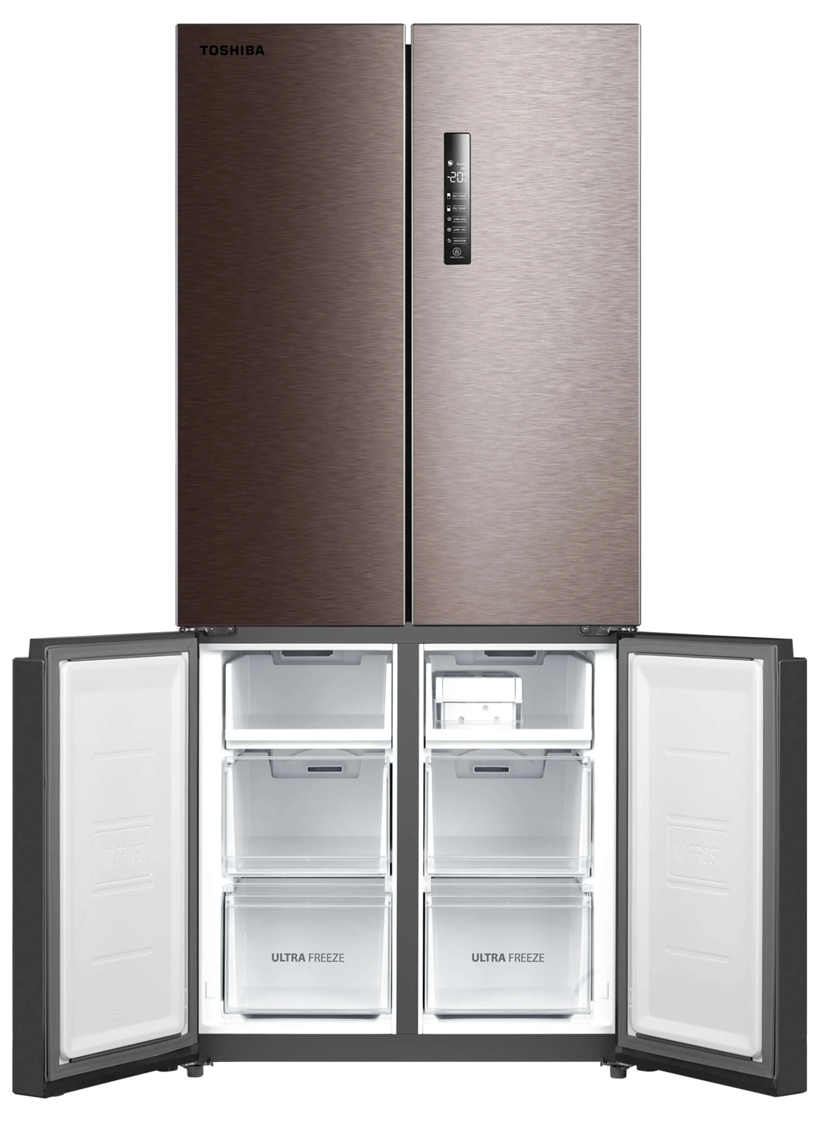 Toshiba 4 Door refrigerator, Net 457L, 16.1 Cu.ft.