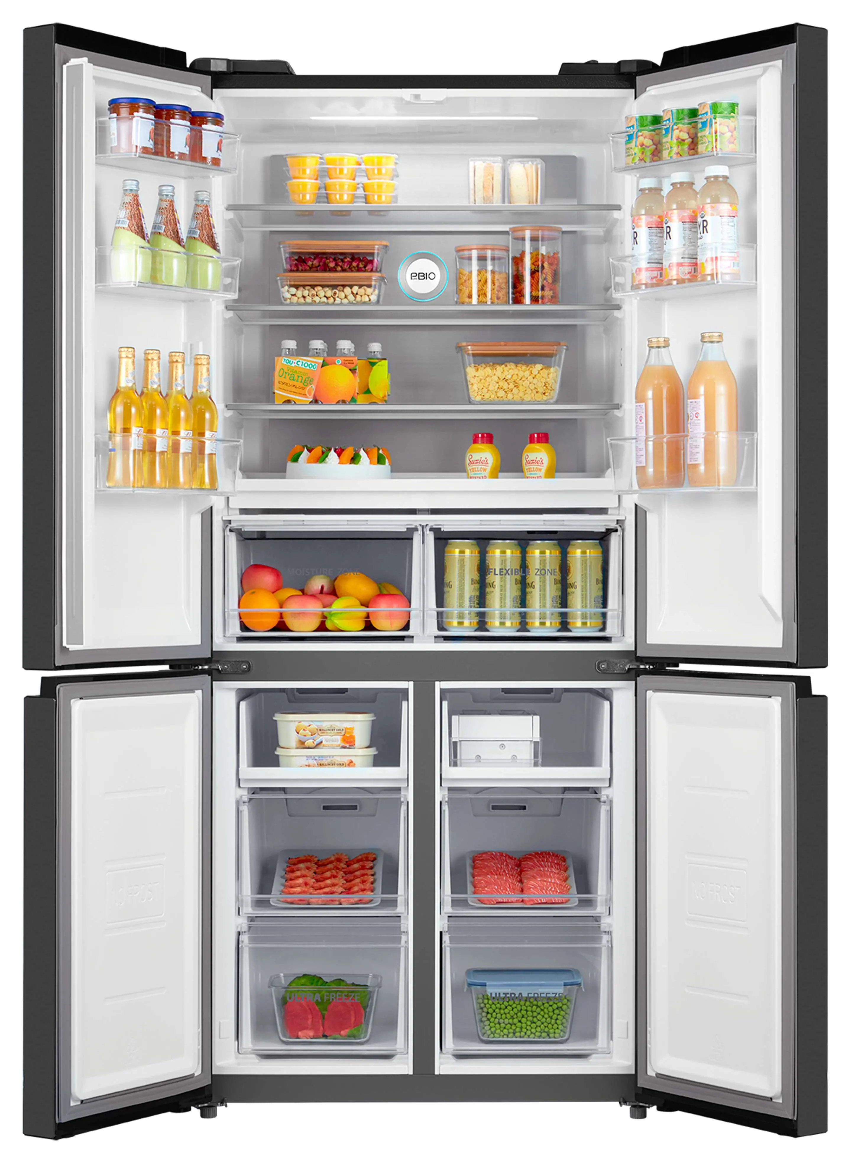 Toshiba 4 Door refrigerator, Net 457L, 16.1 Cu.ft.