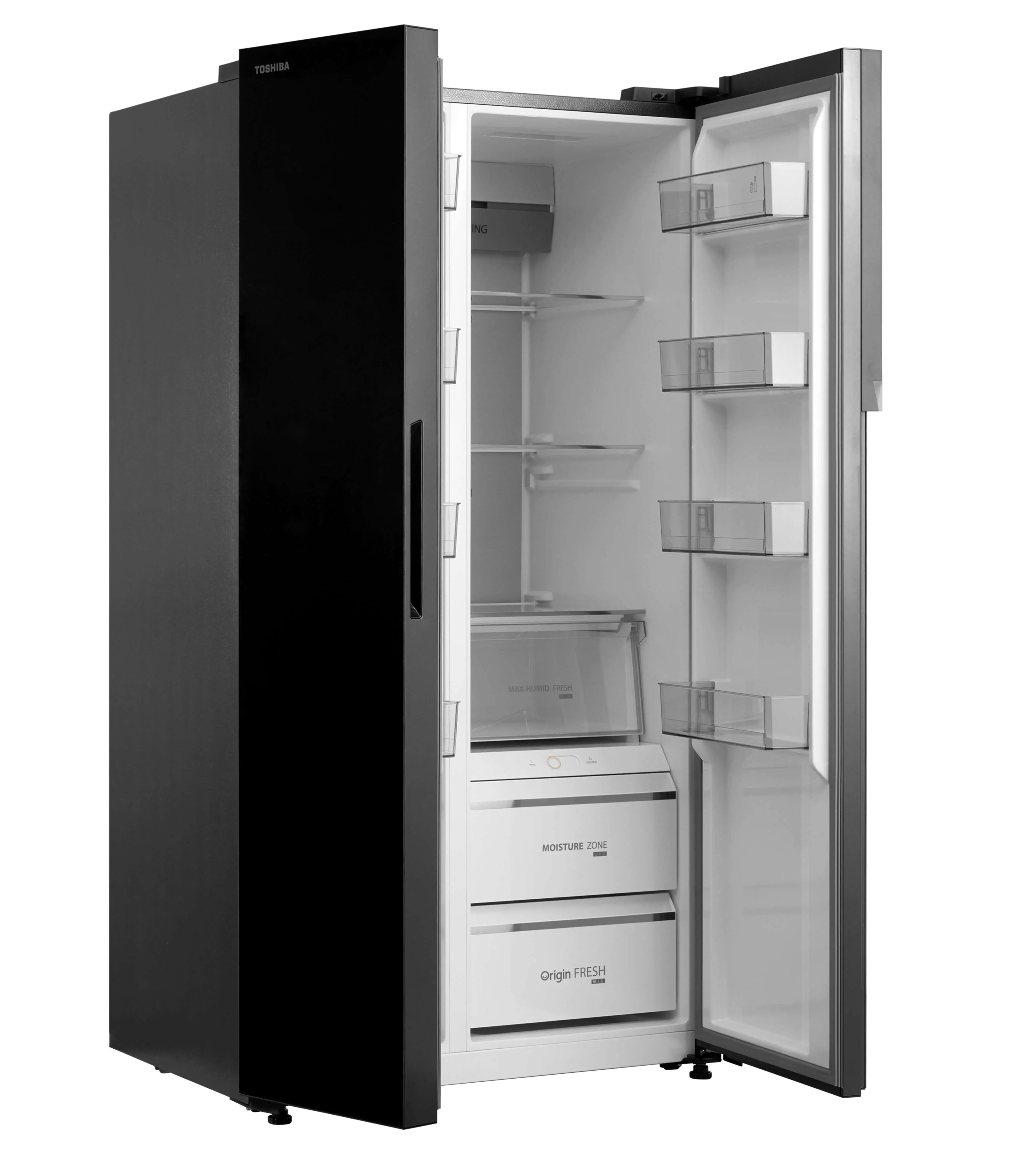 Toshiba Side by side refrigerator, Net 584L, 20.6 Cu.ft.