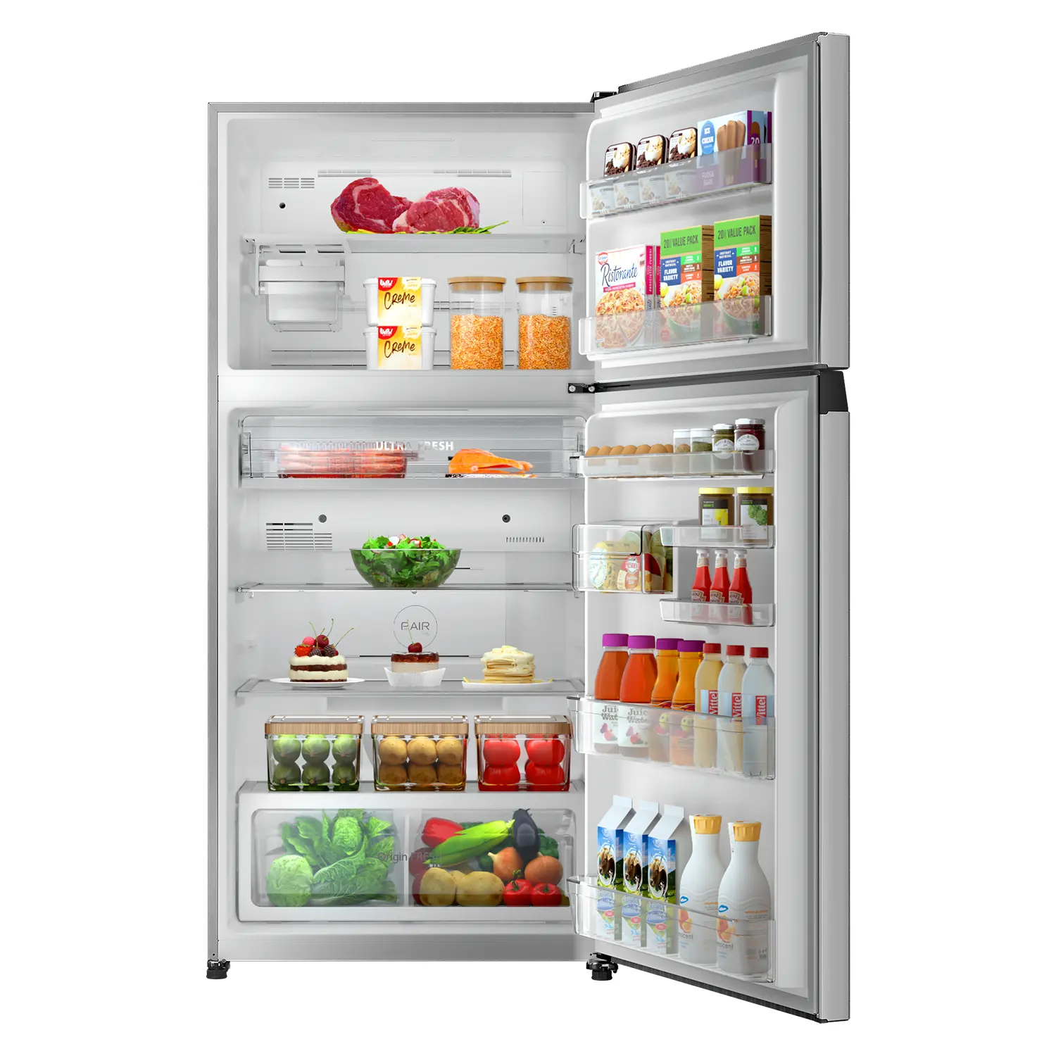 Toshiba Top Mount Refrigerator, Net 554L, 19.6 Cu.ft.