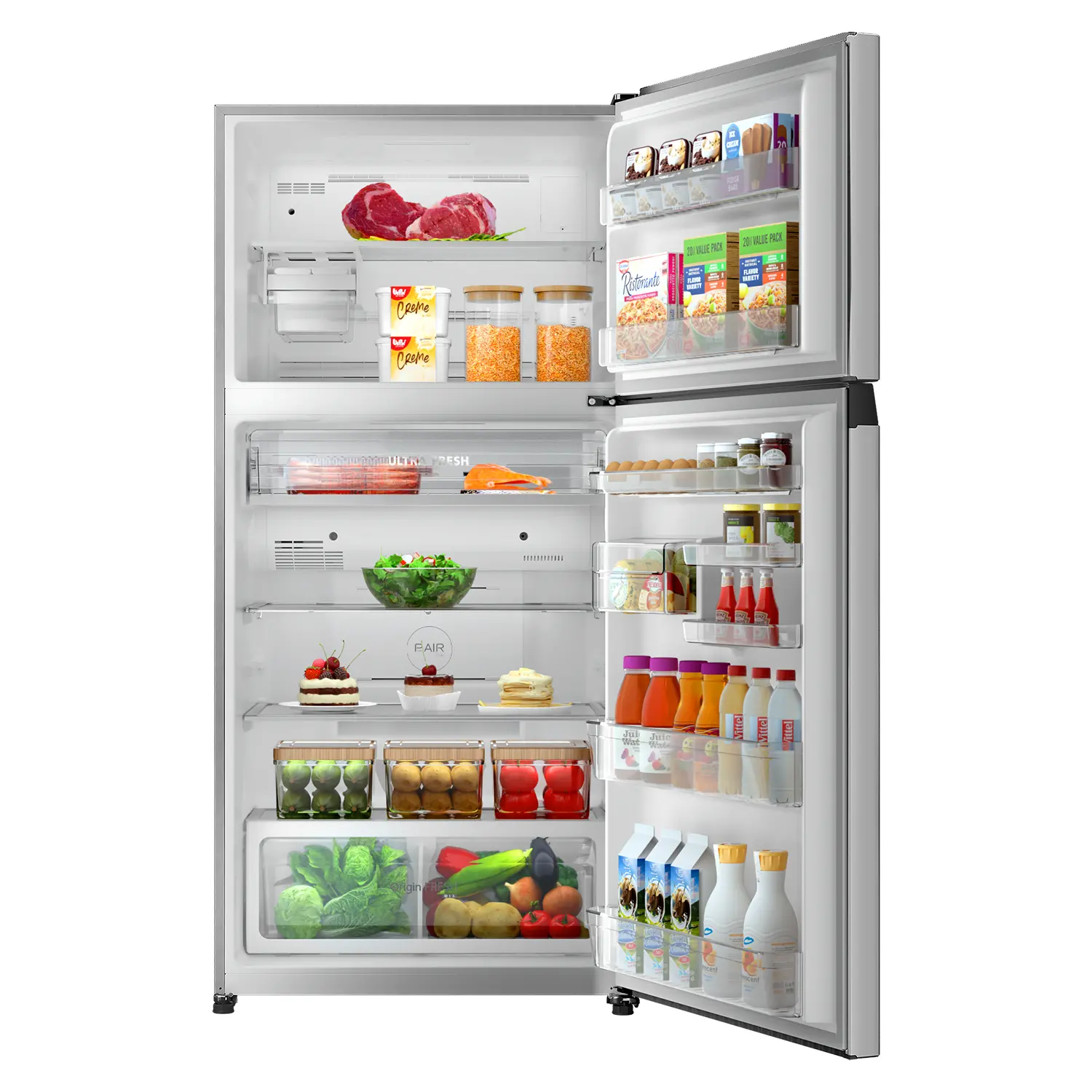 Toshiba Top Mount Refrigerator, Net 554L, 19.6 Cu.ft.