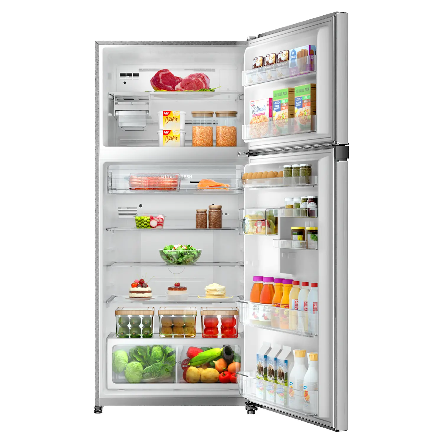 Toshiba Top Mount Refrigerator, Net 608L, 21.5 Cu.ft.