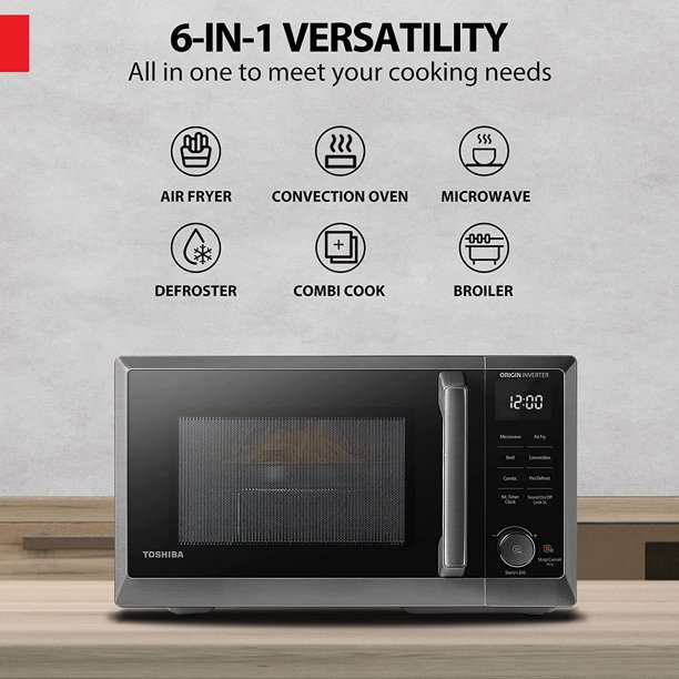 Toshiba 1.6 Cu ft Microwave with Inverter Technology, Stainless Steel