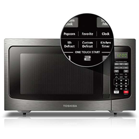 Toshiba 1.2 Cu. Ft. Countertop Microwave With Smart Sensor Black