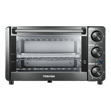  Dominion 4 Slice Small Toaster Oven Countertop, Retro Compact  Design, Multi-Function with 30-Minute Timer, Bake, Broil, Toast, 1000  Watts, 2-Rack Capacity, Black: Home & Kitchen