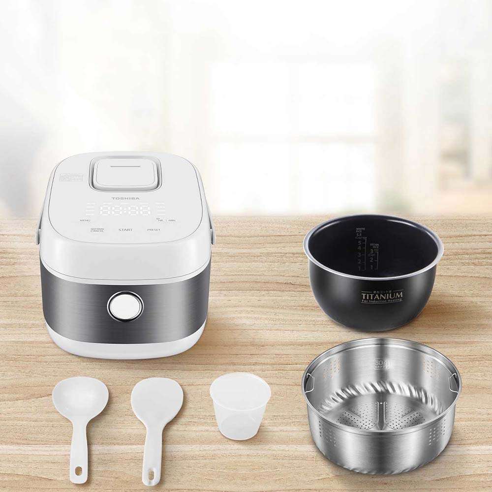 Toshiba Digital Programmable Rice Cooker, Steamer & Warmer, 3 Cups
