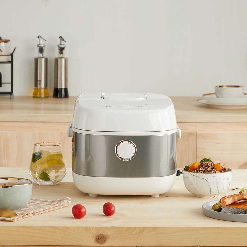 Rice Cooker Small Low Carb, 6-cup (cooked)Rice Maker, 8-in-1 Rice Cooker  with Stainless Steel Steamer, Delay Timer and Auto Keep Warm Feature,  Sushi